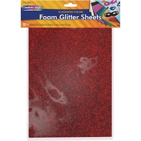 Pacon Foam Sheet, WonderFoam, Glitter, 8-1/4inWx11-7/10inH, MI PAC4344